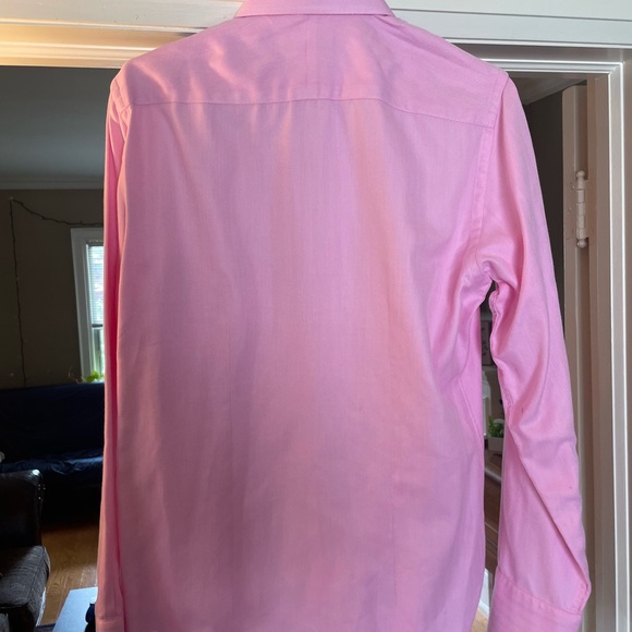 Pink Long Sleeve Slim Fit Button Down Dress Shirt - Picture 2 of 4